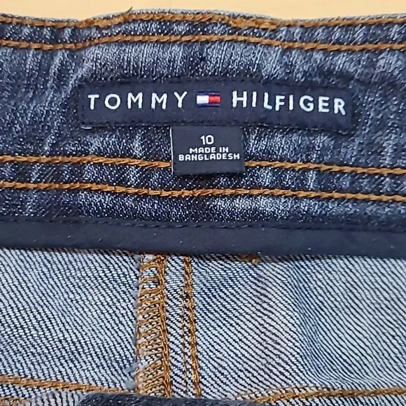 Vintage Tommy Hilfiger A-line jean 21" skirt 4 pockets medium wash size 10 - Picture 3 of 12